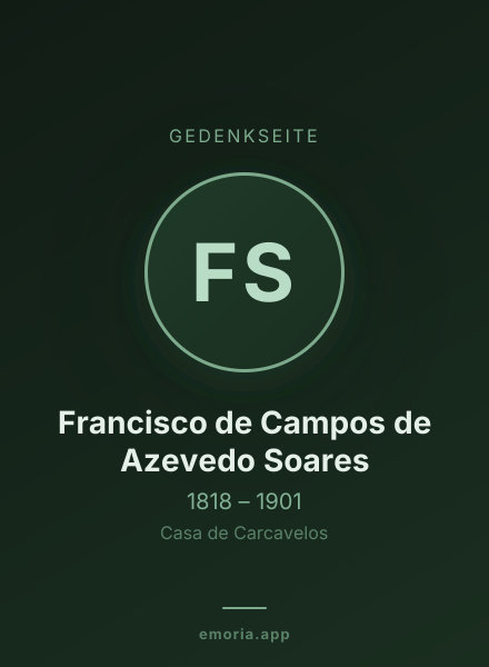 Gedenkportrait von Francisco de Campos de Azevedo Soares