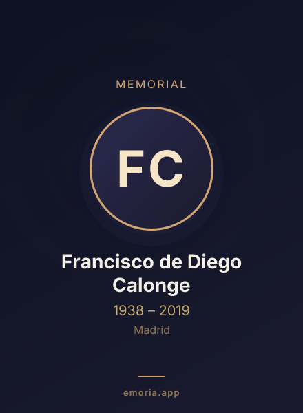 Memorial portrait of Francisco de Diego Calonge