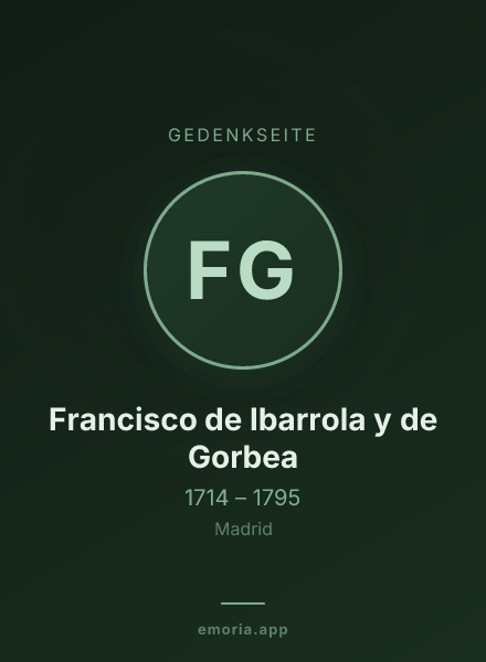 Gedenkportrait von Francisco de Ibarrola y de Gorbea