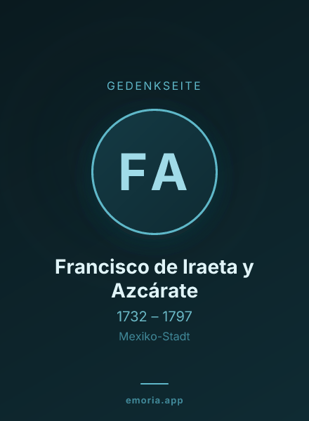 Gedenkportrait von Francisco de Iraeta y Azcárate