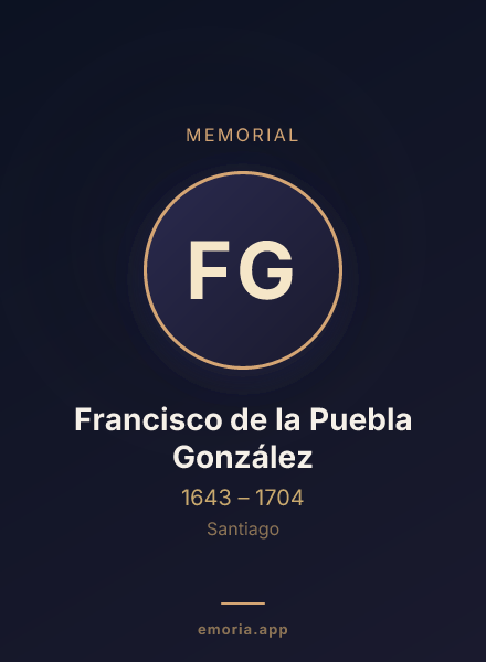 Memorial portrait of Francisco de la Puebla González