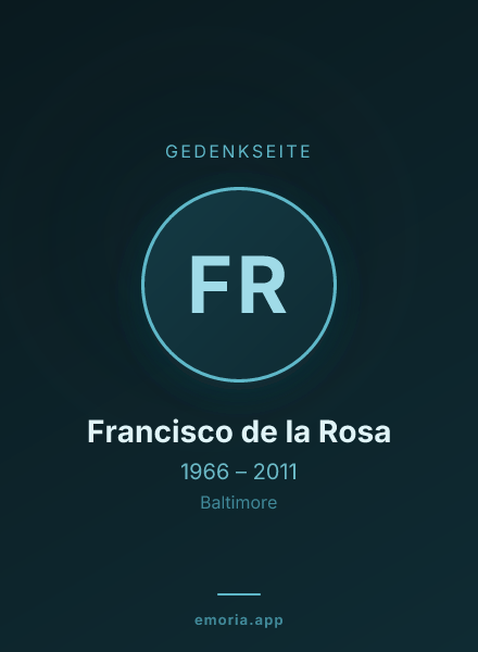 Gedenkportrait von Francisco de la Rosa