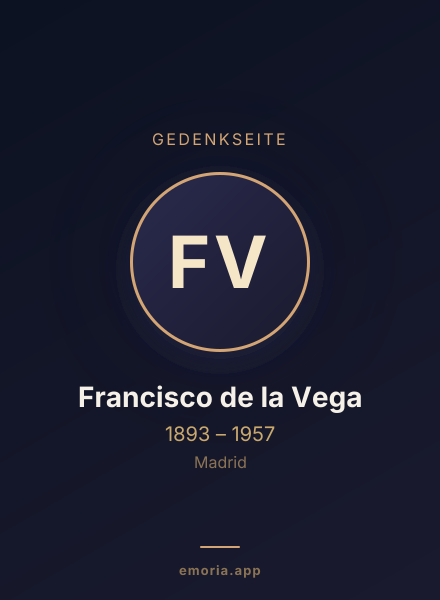 Gedenkportrait von Francisco de la Vega