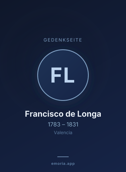 Gedenkportrait von Francisco de Longa