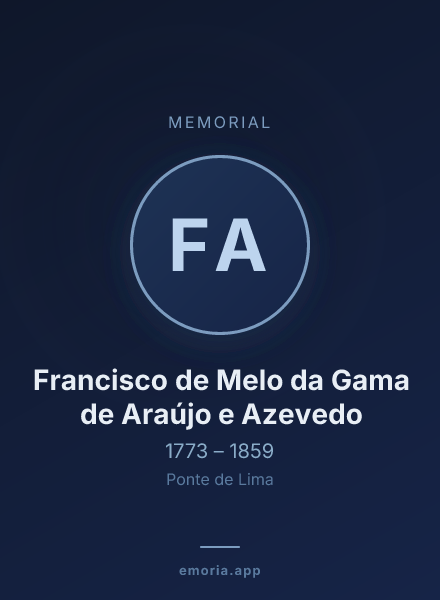 Memorial portrait of Francisco de Melo da Gama de Araújo e Azevedo