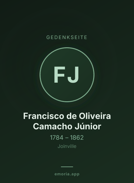 Gedenkportrait von Francisco de Oliveira Camacho Júnior