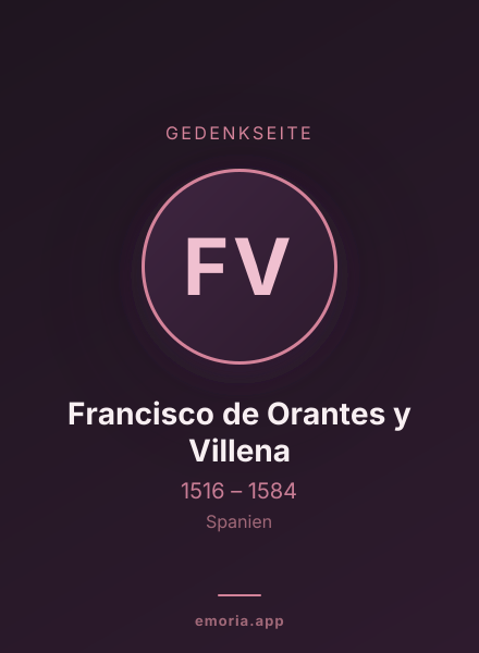 Gedenkportrait von Francisco de Orantes y Villena