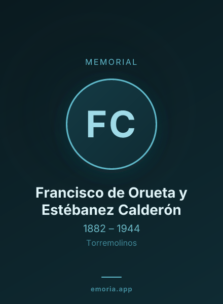 Memorial portrait of Francisco de Orueta y Estébanez Calderón