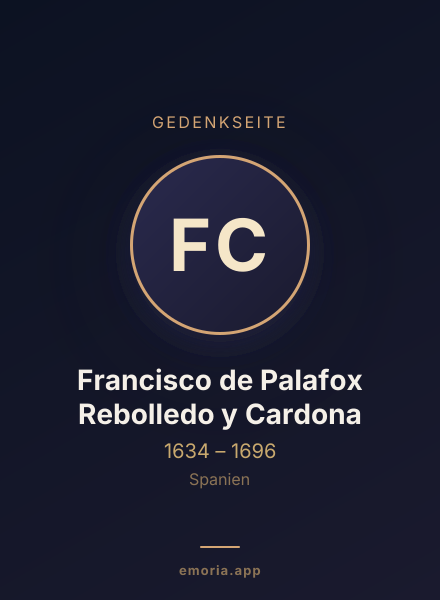 Gedenkportrait von Francisco de Palafox Rebolledo y Cardona