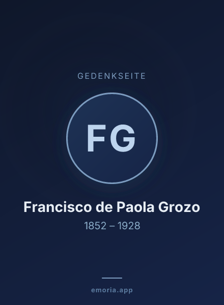 Gedenkportrait von Francisco de Paola Grozo