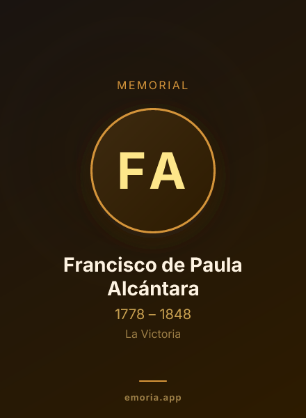 Memorial portrait of Francisco de Paula Alcántara