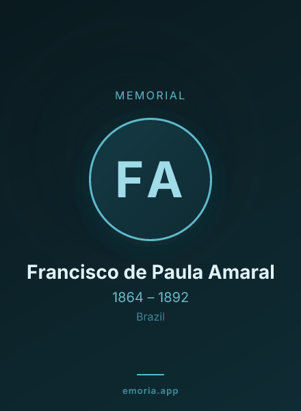 Memorial portrait of Francisco de Paula Amaral