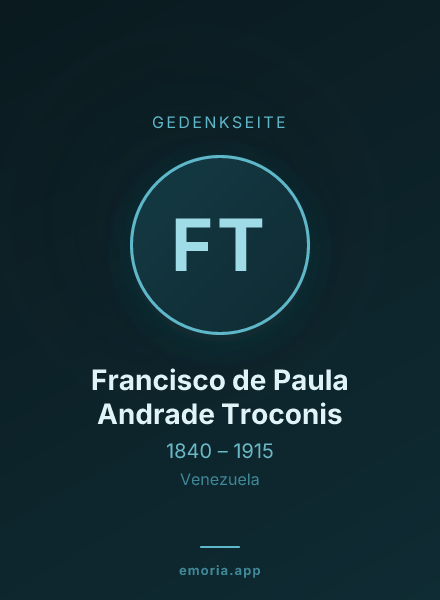 Gedenkportrait von Francisco de Paula Andrade Troconis