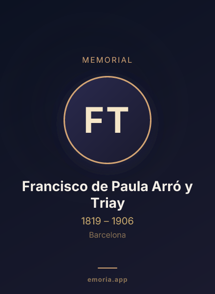 Memorial portrait of Francisco de Paula Arró y Triay