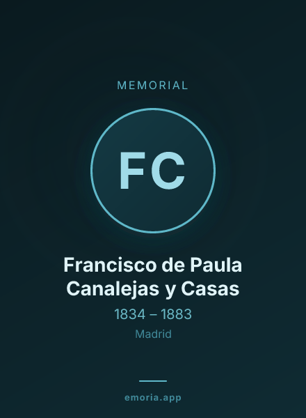 Memorial portrait of Francisco de Paula Canalejas y Casas
