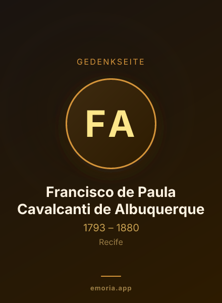 Gedenkportrait von Francisco de Paula Cavalcanti de Albuquerque
