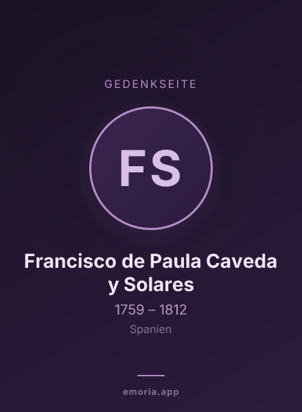 Gedenkportrait von Francisco de Paula Caveda y Solares