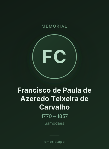 Memorial portrait of Francisco de Paula de Azeredo Teixeira de Carvalho