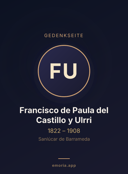 Gedenkportrait von Francisco de Paula del Castillo y Ulrri
