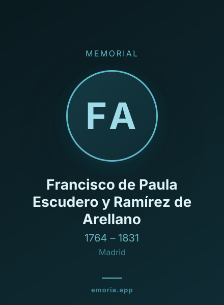 Memorial portrait of Francisco de Paula Escudero y Ramírez de Arellano