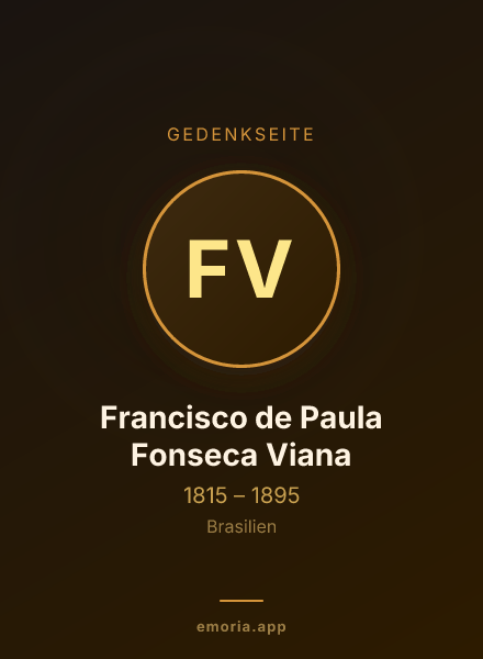 Gedenkportrait von Francisco de Paula Fonseca Viana