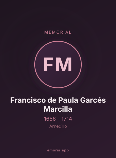 Memorial portrait of Francisco de Paula Garcés Marcilla