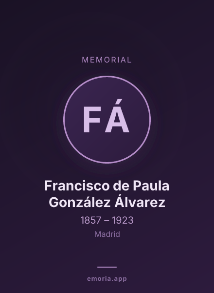 Memorial portrait of Francisco de Paula González Álvarez