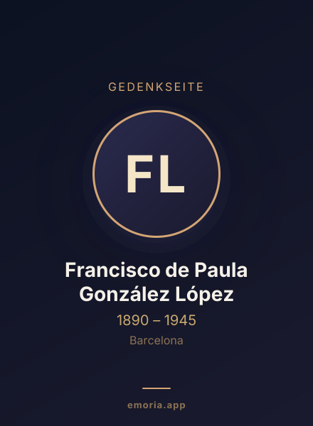 Gedenkportrait von Francisco de Paula González López