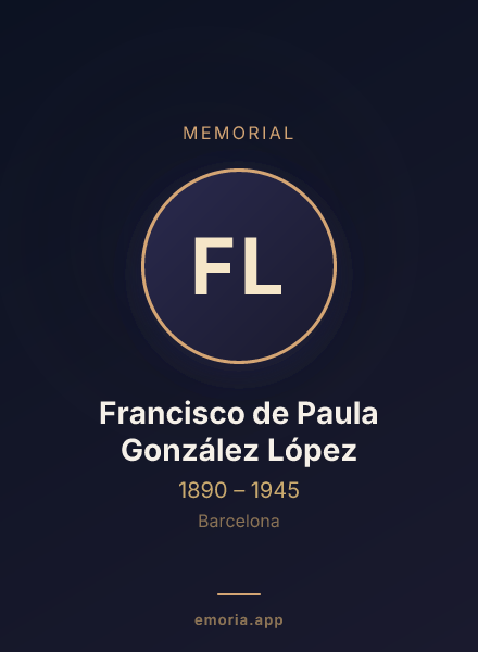 Memorial portrait of Francisco de Paula González López
