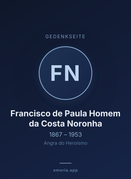 Gedenkportrait von Francisco de Paula Homem da Costa Noronha