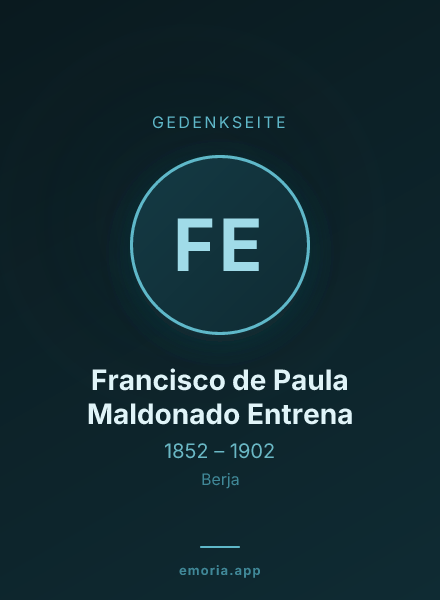 Gedenkportrait von Francisco de Paula Maldonado Entrena