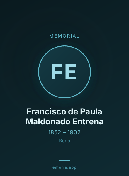 Memorial portrait of Francisco de Paula Maldonado Entrena