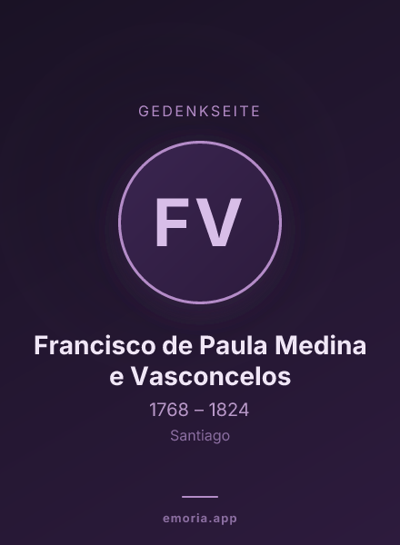 Gedenkportrait von Francisco de Paula Medina e Vasconcelos