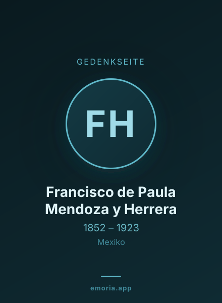 Gedenkportrait von Francisco de Paula Mendoza y Herrera