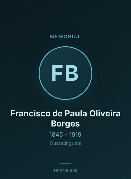 Memorial portrait of Francisco de Paula Oliveira Borges