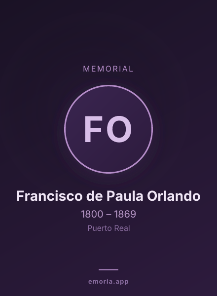 Memorial portrait of Francisco de Paula Orlando