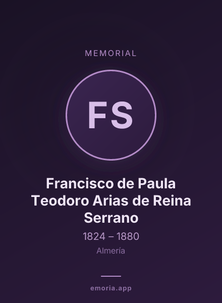 Memorial portrait of Francisco de Paula Teodoro Arias de Reina Serrano