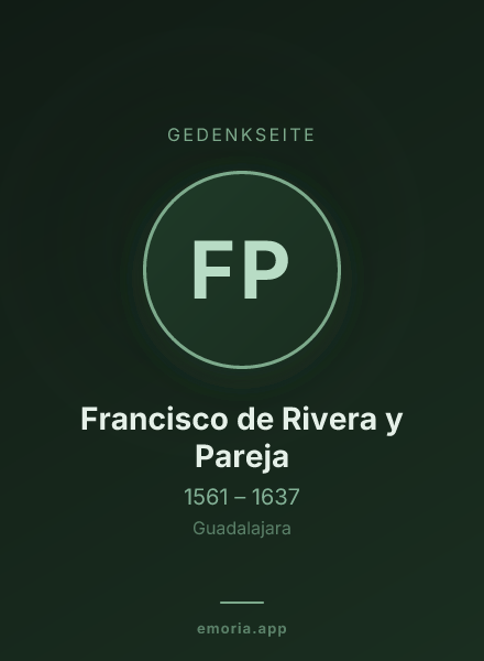 Gedenkportrait von Francisco de Rivera y Pareja