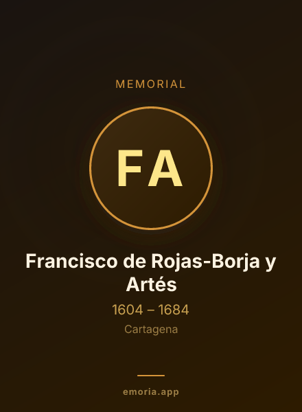 Memorial portrait of Francisco de Rojas-Borja y Artés