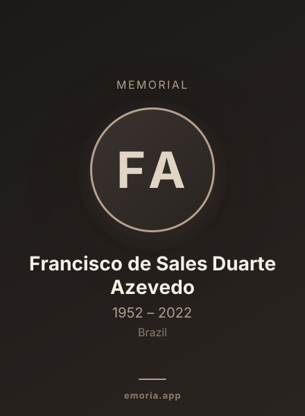 Memorial portrait of Francisco de Sales Duarte Azevedo