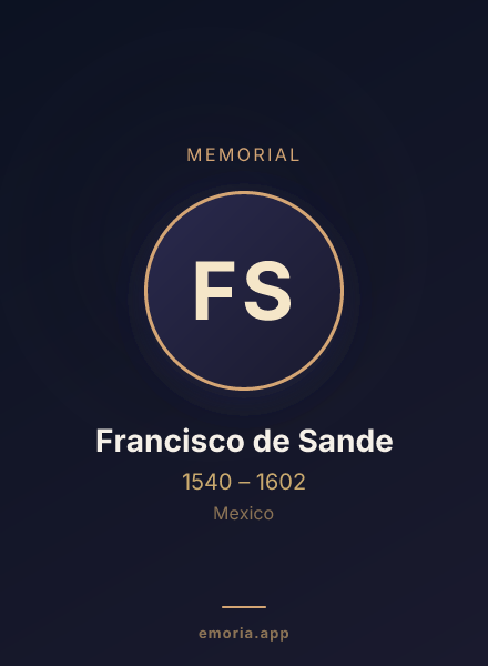 Memorial portrait of Francisco de Sande