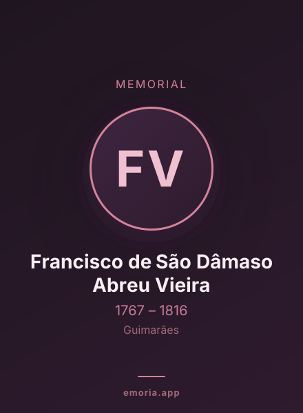 Memorial portrait of Francisco de São Dâmaso Abreu Vieira