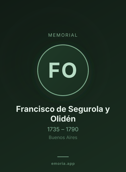 Memorial portrait of Francisco de Segurola y Olidén