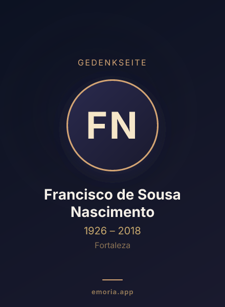 Gedenkportrait von Francisco de Sousa Nascimento