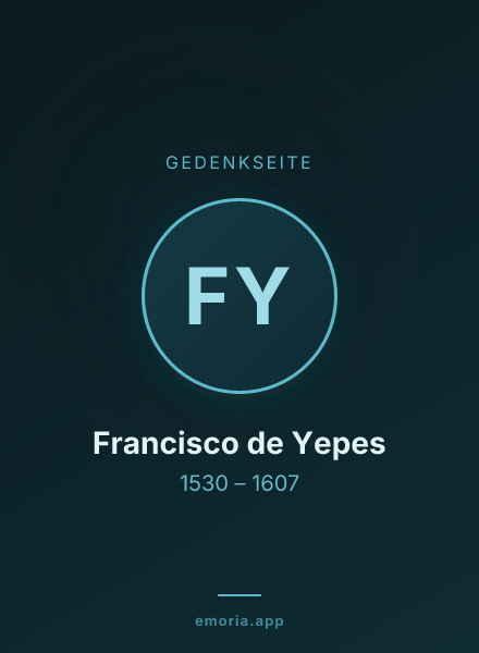 Gedenkportrait von Francisco de Yepes