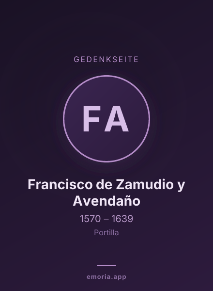 Gedenkportrait von Francisco de Zamudio y Avendaño