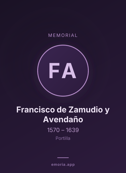 Memorial portrait of Francisco de Zamudio y Avendaño