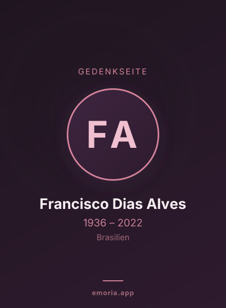 Gedenkportrait von Francisco Dias Alves