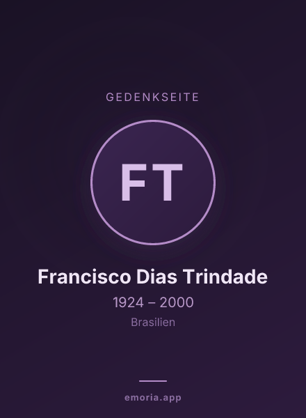 Gedenkportrait von Francisco Dias Trindade