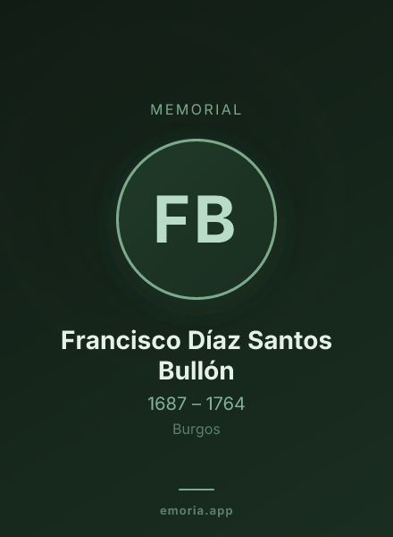 Memorial portrait of Francisco Díaz Santos Bullón